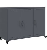 VidaXL Dressoir 100,5x39x72 cm staal antracietkleurig