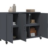 VidaXL Dressoir 100,5x39x72 cm staal antracietkleurig