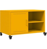VidaXL Tv-meubel 68x39x43,5 cm staal mosterdgeel