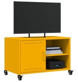 VidaXL Tv-meubel 68x39x43,5 cm staal mosterdgeel