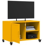 VidaXL Tv-meubel 68x39x43,5 cm staal mosterdgeel