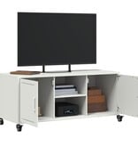 VidaXL Tv-meubel 100,5x39x43,5 cm staal wit