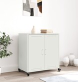 VidaXL Dressoir 68x39x72 cm staal wit