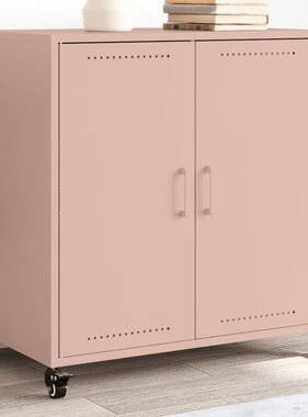 VidaXL Dressoir 68x39x72 cm staal roze