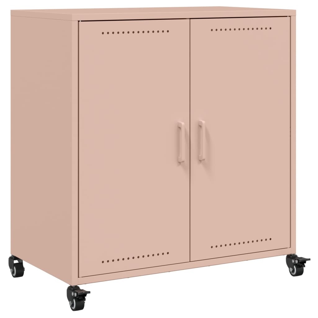 VidaXL Dressoir 68x39x72 cm staal roze