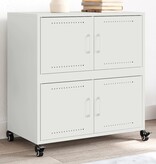 VidaXL Dressoir 68x39x72 cm staal wit