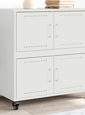 VidaXL Dressoir 68x39x72 cm staal wit