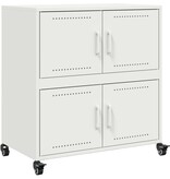 VidaXL Dressoir 68x39x72 cm staal wit