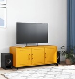VidaXL Tv-meubel 100,5x39x43,5 cm staal mosterdgeel