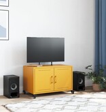 VidaXL Tv-meubel 68x39x43,5 cm staal mosterdgeel