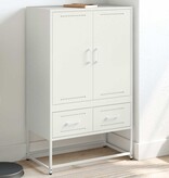 VidaXL Hoge kast 68x39x111,5 cm staal wit
