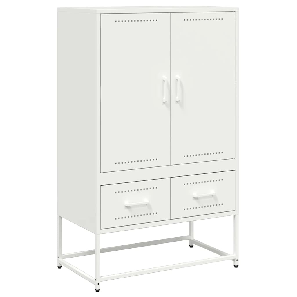 VidaXL Hoge kast 68x39x111,5 cm staal wit