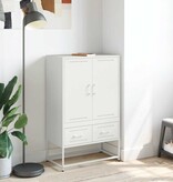 VidaXL Hoge kast 68x39x111,5 cm staal wit