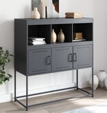 VidaXL Dressoir 100,5x39x107 cm staal antracietkleurig