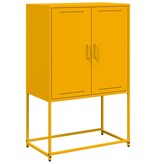 VidaXL Hoge kast 68,5x38,5x107 cm staal mosterdgeel
