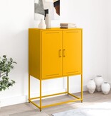 VidaXL Hoge kast 68,5x38,5x107 cm staal mosterdgeel