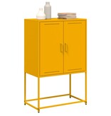 VidaXL Hoge kast 68,5x38,5x107 cm staal mosterdgeel