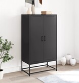 VidaXL Hoge kast 68,5x38,5x123,5 cm staal zwart