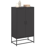 VidaXL Hoge kast 68,5x38,5x123,5 cm staal zwart