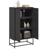 VidaXL Hoge kast 68,5x38,5x123,5 cm staal zwart