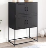 VidaXL Dressoir 68,5x38,5x107 cm staal zwart