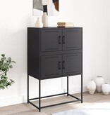 VidaXL Dressoir 68,5x38,5x107 cm staal zwart