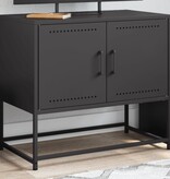 VidaXL Tv-meubel 68,5x39x60,5 cm staal zwart