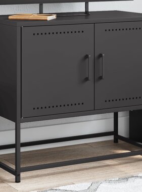 VidaXL Tv-meubel 68,5x39x60,5 cm staal zwart