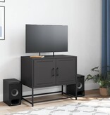 VidaXL Tv-meubel 68,5x39x60,5 cm staal zwart
