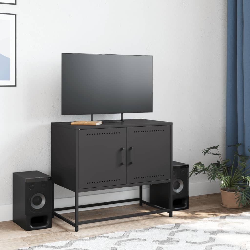 VidaXL Tv-meubel 68,5x39x60,5 cm staal zwart