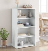 VidaXL Hoge kast 70x41x124 cm bewerkt hout wit