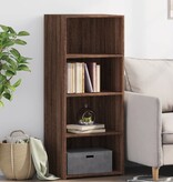 VidaXL Hoge kast 50x41x124 cm bewerkt hout bruin eikenkleur