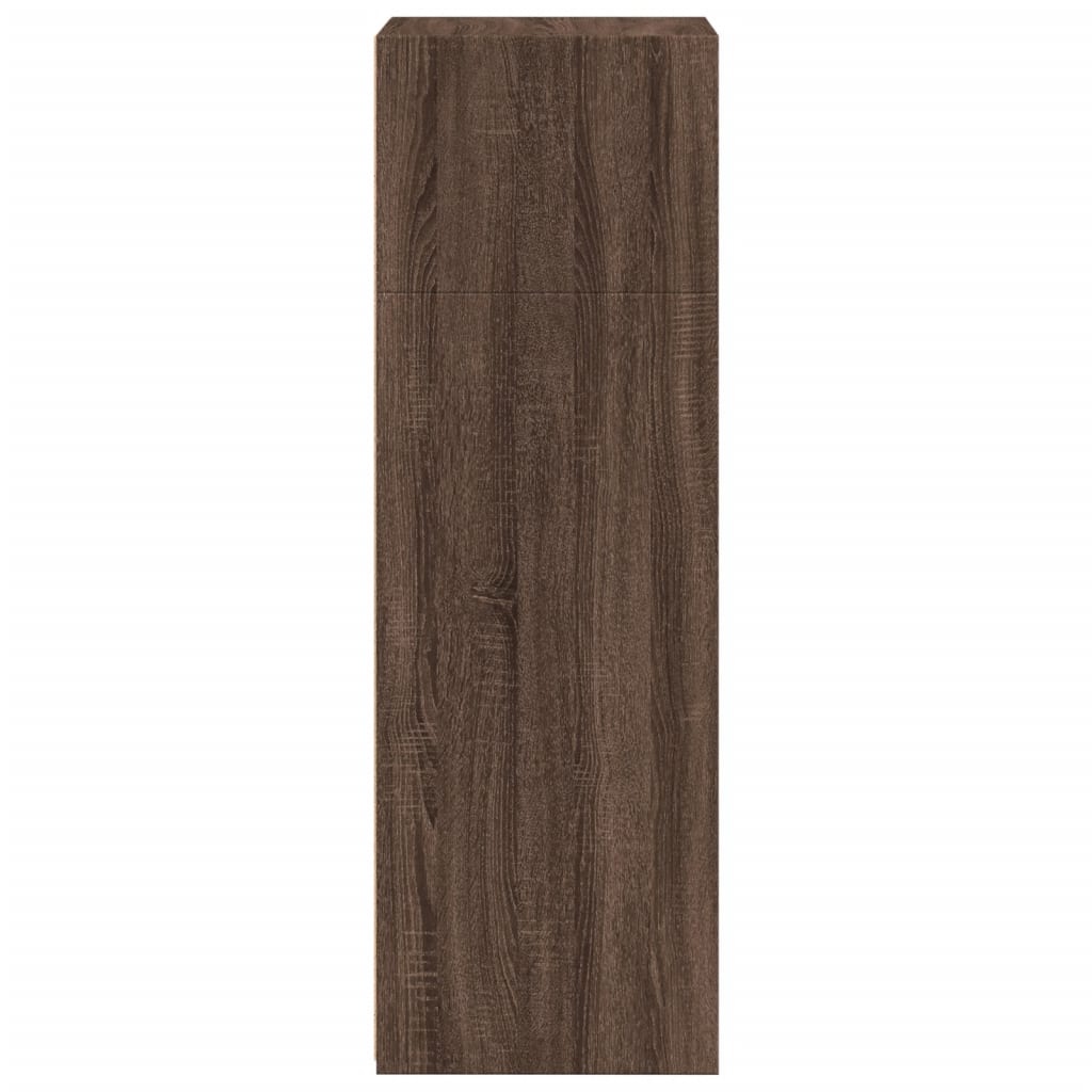 VidaXL Hoge kast 50x41x124 cm bewerkt hout bruin eikenkleur