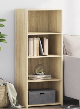 VidaXL Hoge kast 50x41x124 cm bewerkt hout sonoma eikenkleurig