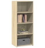 VidaXL Hoge kast 50x41x124 cm bewerkt hout sonoma eikenkleurig
