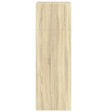 VidaXL Hoge kast 50x41x124 cm bewerkt hout sonoma eikenkleurig