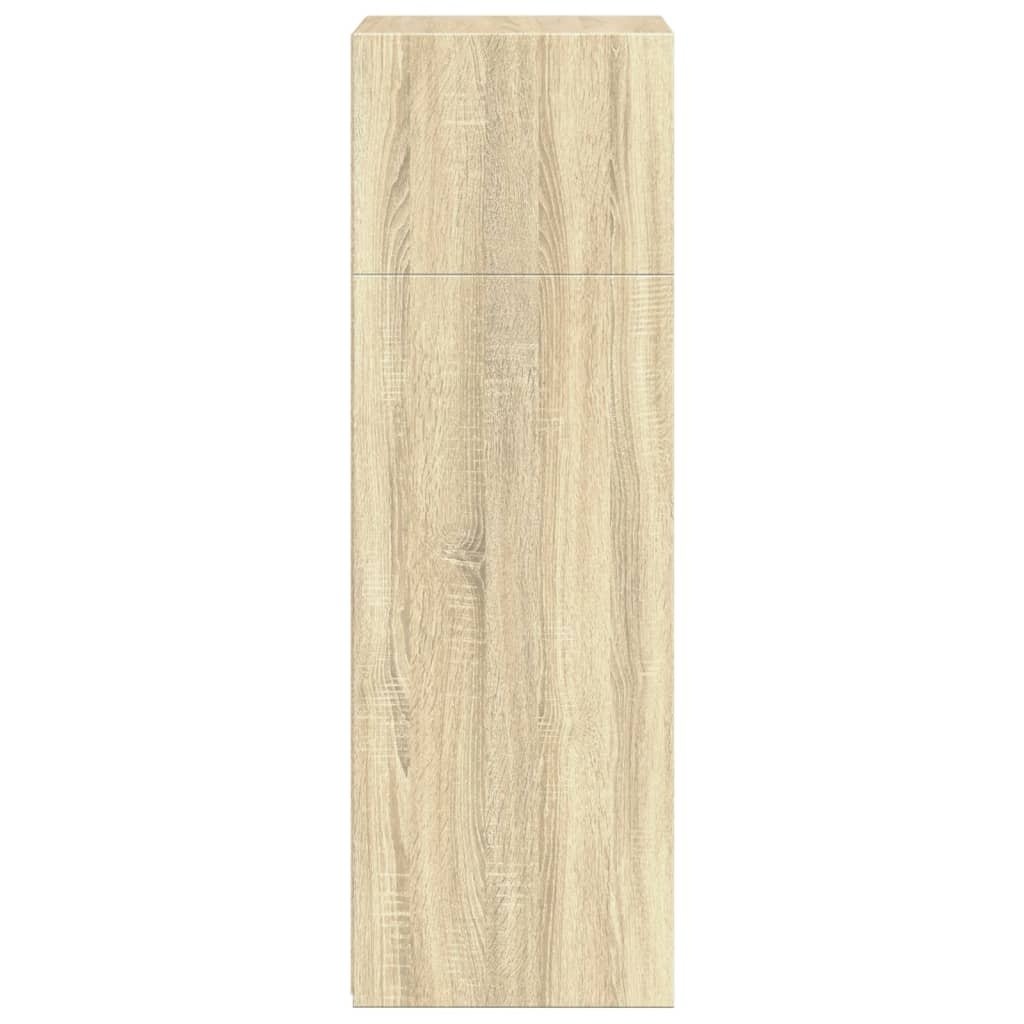 VidaXL Hoge kast 50x41x124 cm bewerkt hout sonoma eikenkleurig