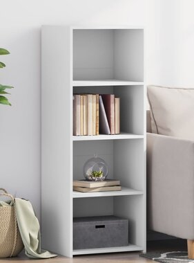 VidaXL Hoge kast 45x41x124 cm bewerkt hout wit