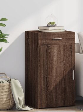 VidaXL Dressoir 50x42,5x93 cm bewerkt hout bruin eikenkleur
