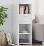 VidaXL Hoge kast 45x42,5x124 cm bewerkt hout wit