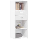 VidaXL Hoge kast 45x42,5x124 cm bewerkt hout wit