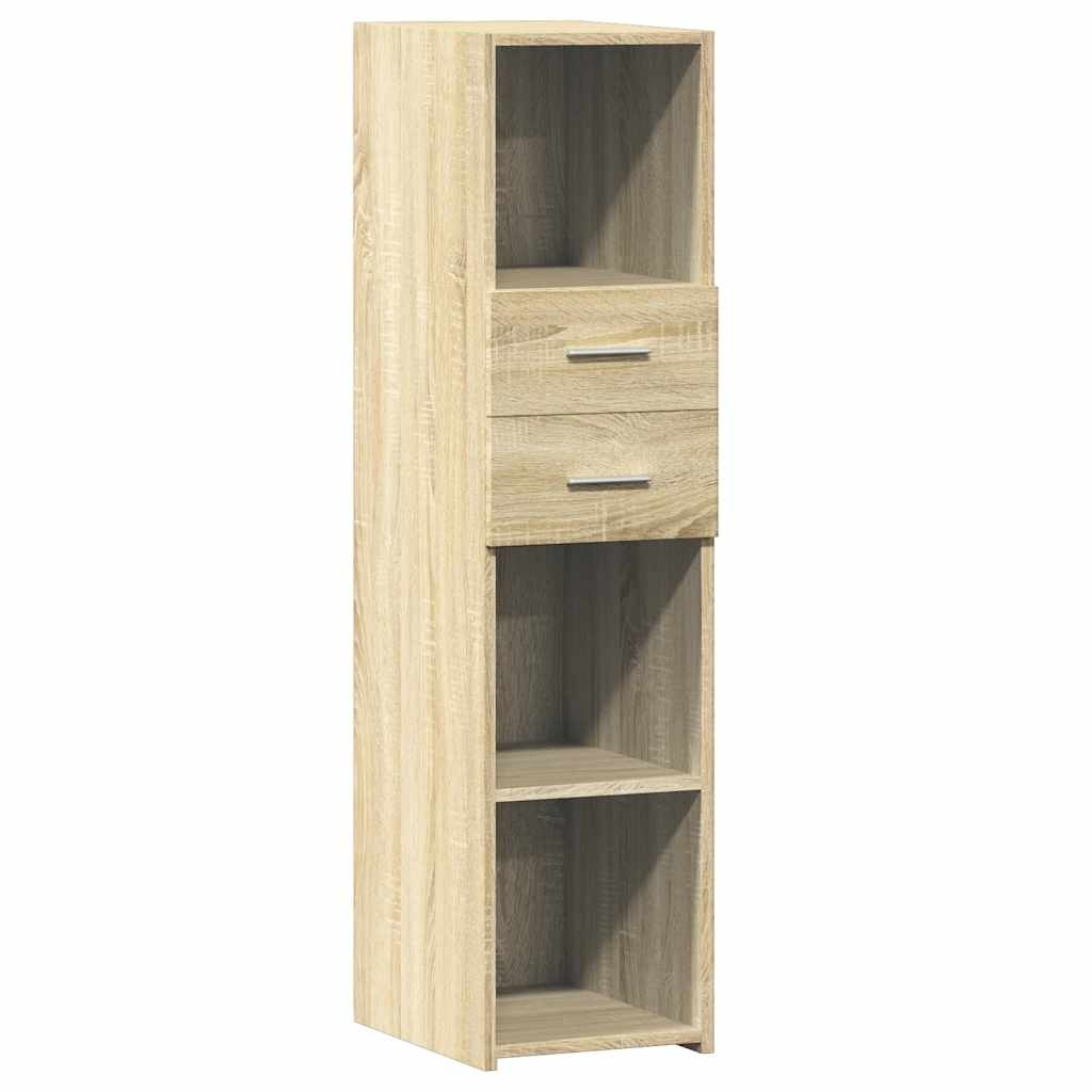 VidaXL Hoge kast 30x42,5x124 cm bewerkt hout sonoma eikenkleurig