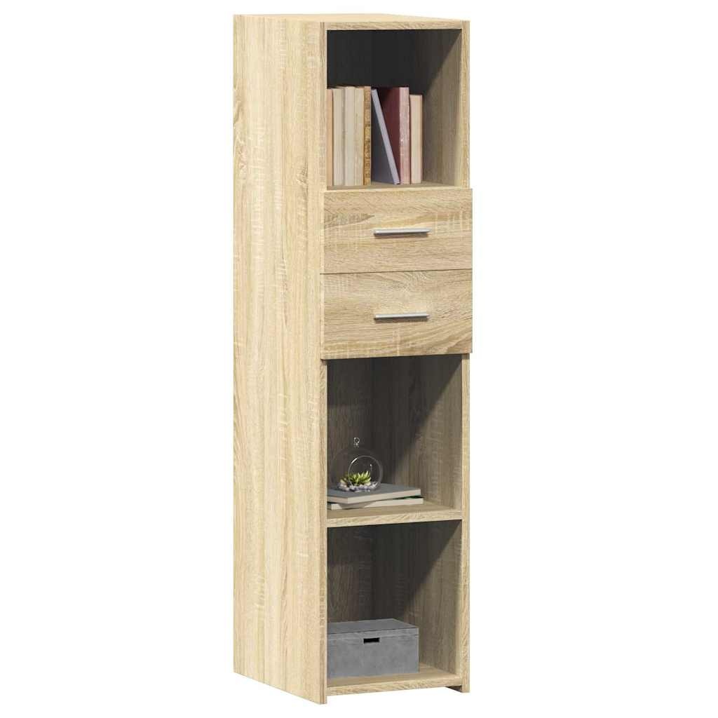 VidaXL Hoge kast 30x42,5x124 cm bewerkt hout sonoma eikenkleurig