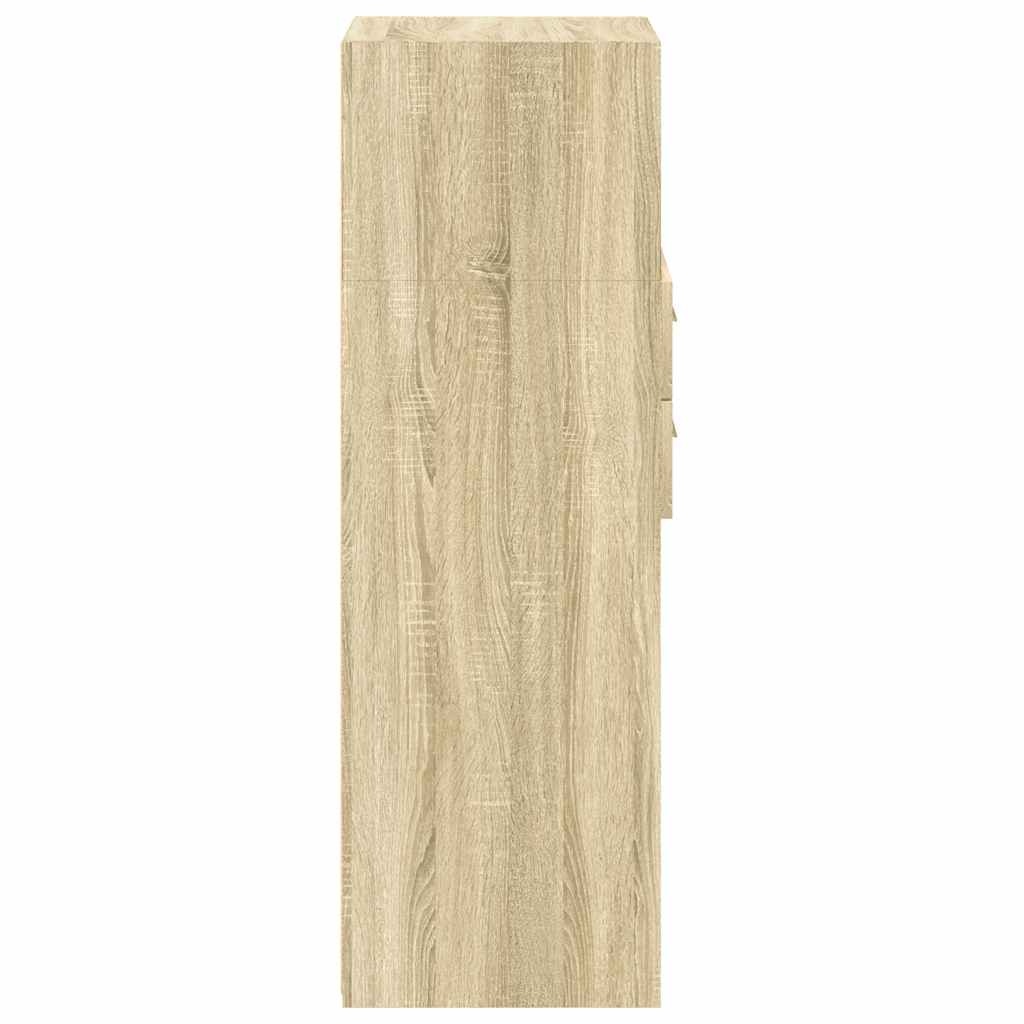 VidaXL Hoge kast 30x42,5x124 cm bewerkt hout sonoma eikenkleurig