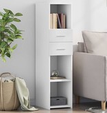 VidaXL Hoge kast 30x42,5x124 cm bewerkt hout wit