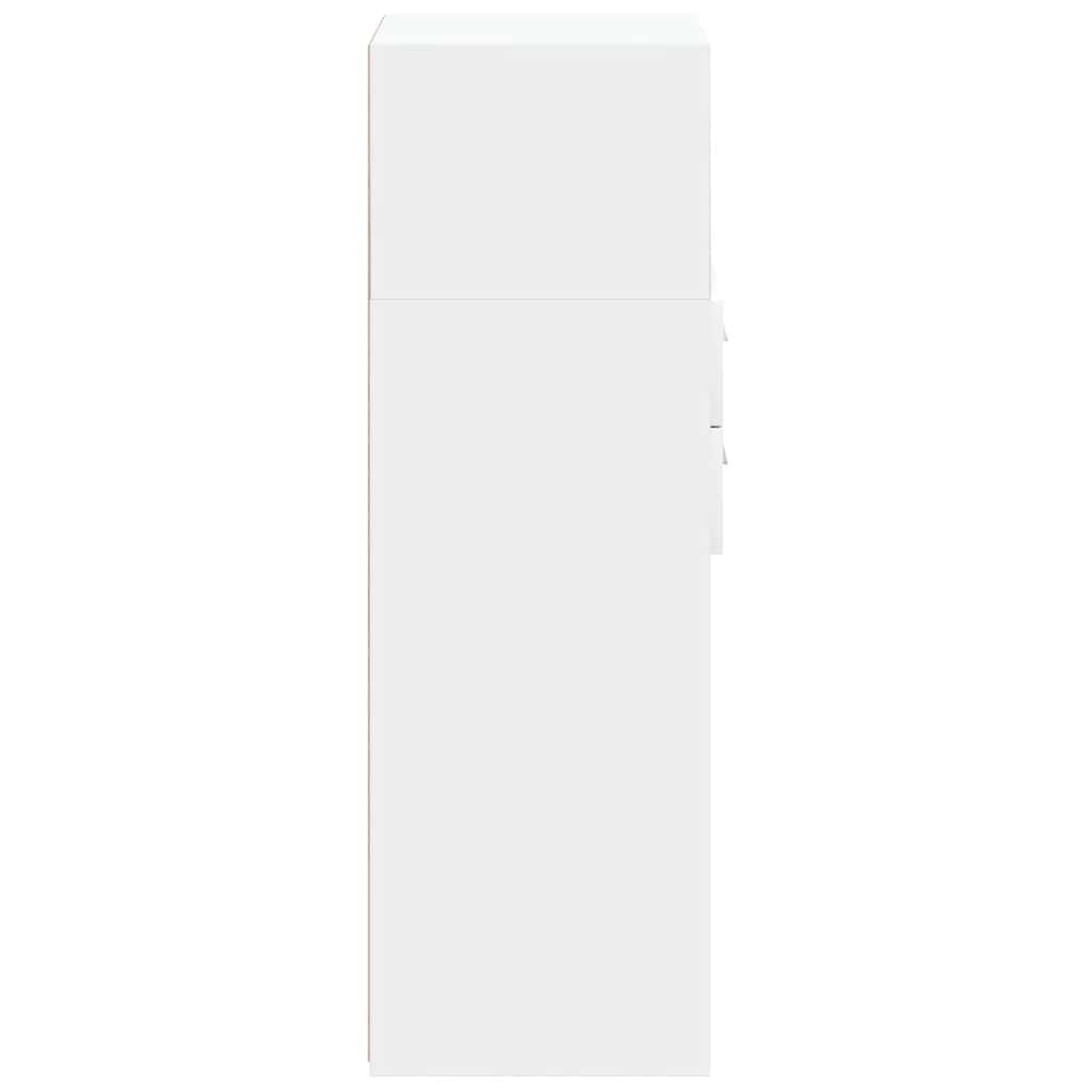 VidaXL Hoge kast 30x42,5x124 cm bewerkt hout wit