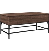 VidaXL Salontafel 100x50x45 cm bewerkt hout en metaal bruin eikenkleur