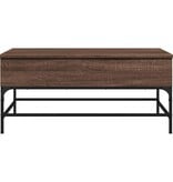 VidaXL Salontafel 100x50x45 cm bewerkt hout en metaal bruin eikenkleur