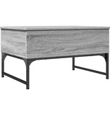 VidaXL Salontafel 70x50x40 cm bewerkt hout en metaal grijs sonoma