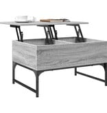 VidaXL Salontafel 70x50x40 cm bewerkt hout en metaal grijs sonoma
